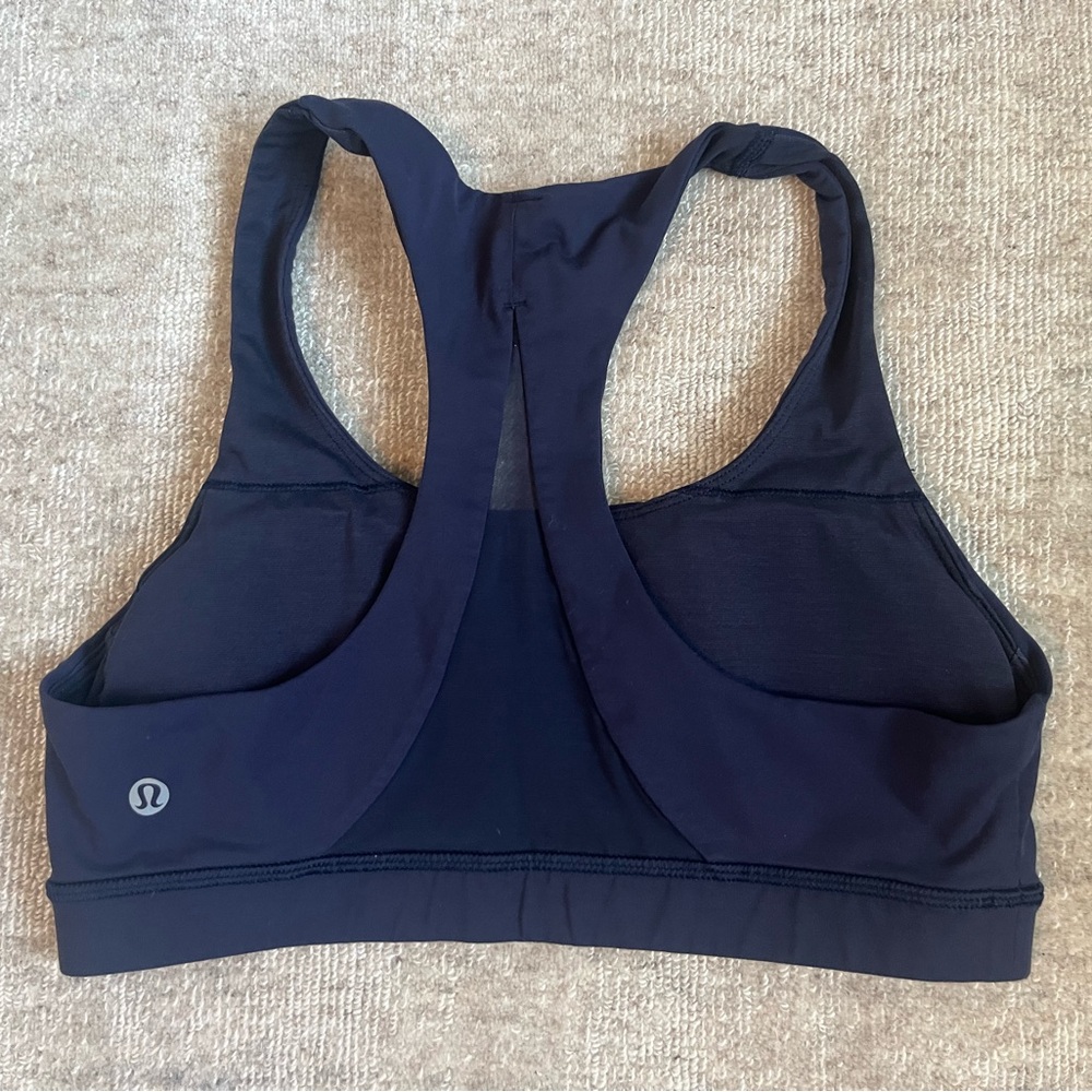 Lululemon navy racerback mesh sports bra